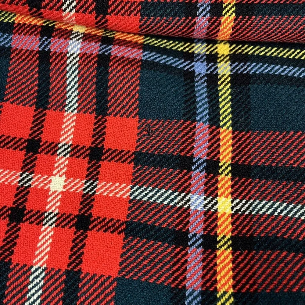 A. Laird & Sons Scottish Wool Plaid Blanket Dundee & Perth Vintage 40s 50s